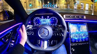 New Mercedes SClass 2021  crazy HEADUP display with AUGMENTED REALITY 77inch diagonal [upl. by Nnylarej]