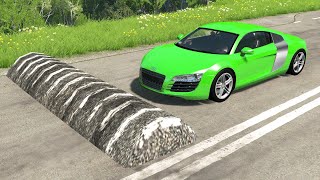 Cars vs Massive Speed Bumps – BeamNGDrive [upl. by Christiane]