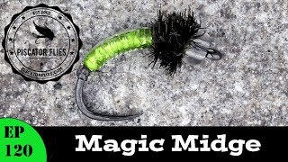 Fly Tying the Magic Midge Trout Fly Pattern  Ep 120 Piscator Flies PF [upl. by Ennalorac]