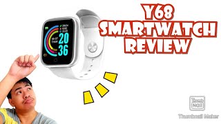 Y68 SMARTWATCH REVIEW  ENGLISH [upl. by Ellett]