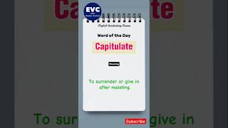 quotCapitulatequot Meaning in English  English Vocabulary Course english englishvocabulary [upl. by Landmeier]