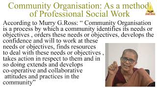 Lecture on Community Organization as a Method of Professional Social Work [upl. by Janet]