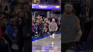 Klay Thompson returns to cheers from some 400 Warriors employees [upl. by Linnie]