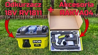 Ryobi Odkurzacz 18V Warsztatowy Walizkowy RV1811  RAKVA04 [upl. by Notniuq]