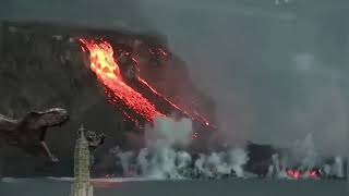 Phreatic Eruption Lava Exploded Ground Water Ash Reached Grindavík Iceland Fissure Volcano [upl. by Hillyer]