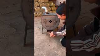 Part 2Rural household wood stove winter wood and coal dualpurpose multifunctional [upl. by Stacy]