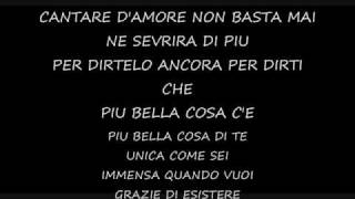 Eros Ramazzotti  Piu Bella Cosa  LYRICS [upl. by Annawoj170]