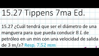 1527 Tippens Mecánica de Fluidos Gasto Flujo Volumétrico [upl. by Ranger]