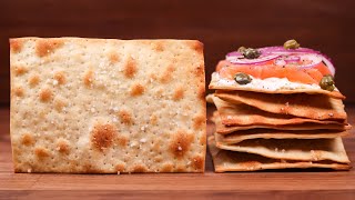 How to Make Perfectly Crisp and Delicious Matzah  Unleavened Jewish Flatbread Recipe [upl. by Adelina]