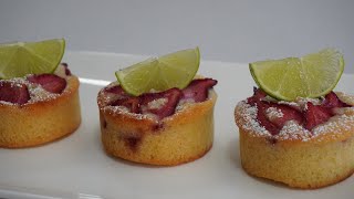 Strawberry and Lime Friands  How to Make Strawberry and Lime Friands [upl. by Noyar253]