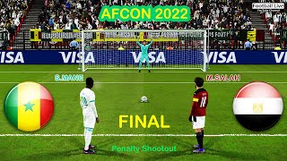 Senegal vs Egypt  Penalty Shootout  AFCON 2022 Final  Mane vs Salah  السنغال ضد مصر  PES 2021 [upl. by Charlene]