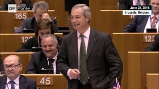 Brexit leader booed at EU parliament [upl. by Trahurn]