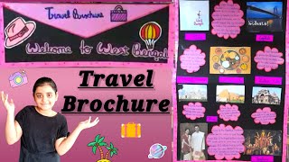 Travel Brochure School Project  How to make a travel brochureEasy process DIYCrazy crafty sisters [upl. by Bautram]