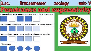 Penetrance and expressivity Bsc first semester zoology [upl. by Malan]