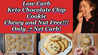 Soft amp Chewy Keto Chocolate Chip Cookies  Coconut FlourGluten Free No Almond Flour [upl. by Adnohsad915]