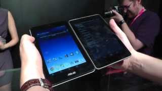 ASUS MeMO Pad HD 7 vs Google Nexus 7  Comparison at Computex 2013 [upl. by Bria]