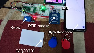 Smart Lock Security System  raspberry pi pico w rc522 RFID reader amp Blynk 20 in circuitpython [upl. by Abramson699]