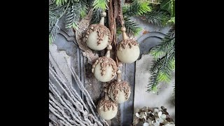 Tutorial Vintage Christmas balls [upl. by Annagroeg]