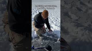 Ice fishing in Twin Lakes Leadville Colorado leadville coloradocheck icefishing ice shorts [upl. by Yllehs905]