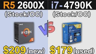 R5 2600X Vs i74790K  Stock and Overclock  New Games Benchmarks [upl. by Bunde920]