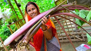 BENGALI STYLE KOCHU SHAK RECIPE  ঘরোয়া পদ্ধতিতে নিরামিষ সেরা স্বাদের কচুর শাক রেসিপি  villfood [upl. by Yantruoc229]