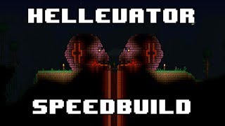 SPEEDBUILD  Terraria HELLEVATOR [upl. by Atipul]