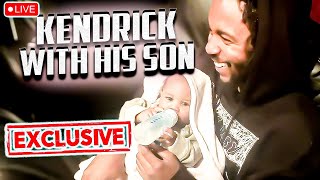 Kendrick Lamar in the Studio Holding His Son [upl. by Thursby]