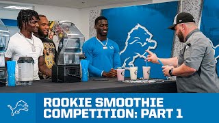 Detroit Lions Rookie Smoothie Competition Part 1 [upl. by Adina]