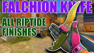 FALCHION KNIFE  ALL RIPTIDEDREAMS amp NIGHTMARES CASE SKINS ★ CSGO Showcase [upl. by Konyn608]