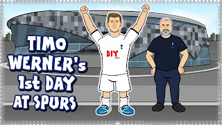 TIMO WERNERS 1st DAY AT SPURS Tottenham Transfer Parody [upl. by Idram]