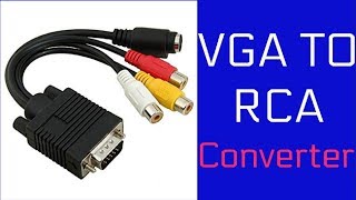 VGA to RCA Converter  VGA to AV Converter  RCA cable svideo cableHindi [upl. by Naitsyrk]