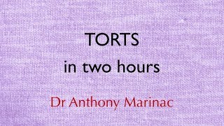 Tort Law in Two Hours [upl. by Lili339]