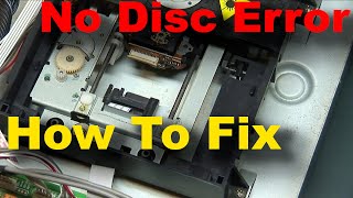 How to Fix CD or DVD Player No Disc Error  wont play cd [upl. by Nalyac]