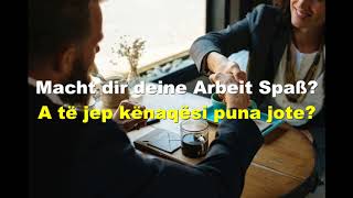 DIALOG me përkthim Shqip  Gjermanisht për fillestarë  Hörverstehen  Niveli A1  Deutsch [upl. by Apollus]