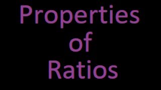 Properties of ratios  Ratio and proportions [upl. by Isia]