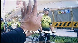 6nov2024 traffic controller mr woon enforce amp educate cyclists to adhere to max cycling grp rules [upl. by Melitta606]