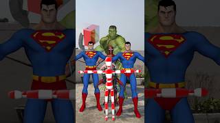 SpiderMan vs Iron Man vs Hulk Monster Vs Superman shorts spiderman gta [upl. by Ylloj36]