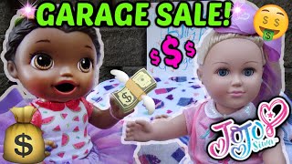 BABY ALIVE has a GARAGE SALE JOJO SIWA and ELSA The Lilly and Mommy Show FUNNY KIDS SKIT [upl. by Tatiania]