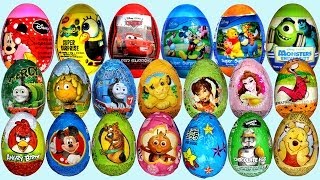 26 Surprise eggs Маша и Медведь Kinder Surprise Disney Pixar Cars 2 Mickey Mouse [upl. by Malim]