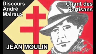 André Malraux Discours Hommage à Jean Moulin au Panthéon Chant des Partisans FrEn Lyrics [upl. by Jourdain]