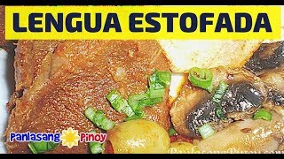 Lengua Estofada Ox Tongue Stew with Mushroom and Olives [upl. by Yelnahs]