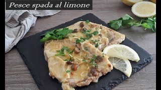 PESCE SPADA AL LIMONE swordfish with lemon [upl. by Neelyhtak537]