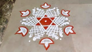 Karthigai Masam special STAR Vilakku Padikolam  Easy rangoli muggulu [upl. by Ahcsatan728]