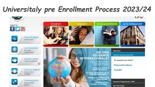 Pre Enrollment Process on Universitaly for 202324  Pre enrollment process explained in Hindi Urdu [upl. by Tyrrell]