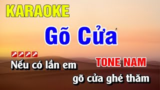 Karaoke Gõ Cửa Tone Nam Nhạc Sống  Hoàng Luân [upl. by Elo]