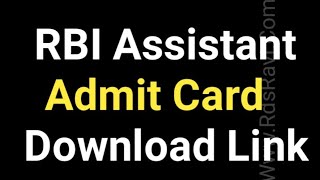 RBI Assistant Admit Card 2023RBI Assistant 2023 Admit Card DownloadRBI Assistant Exam Admit Card [upl. by Elime]