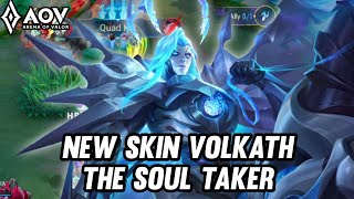 NEW SKIN VOLKATH THE SOUL TAKER GAMEPLAY  QUAD KILLS  ARENA OF VALOR [upl. by Hacceber]