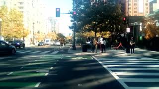 stoplights on k Street Northwest dc near China town location [upl. by Akinam204]