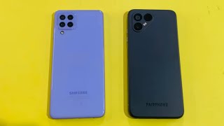 Fairphone 4 vs Samsung Galaxy A22 [upl. by Nerrawed96]