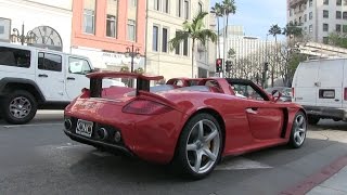 LOUD Straight Piped Porsche Carrera GT wakes up Beverly Hills [upl. by Spark]